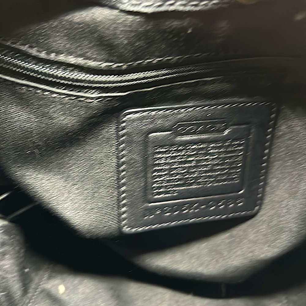Coach Authentic Black Quilted Shoulder Bag with Rabbit Fur Trim - Picture 5 of 5